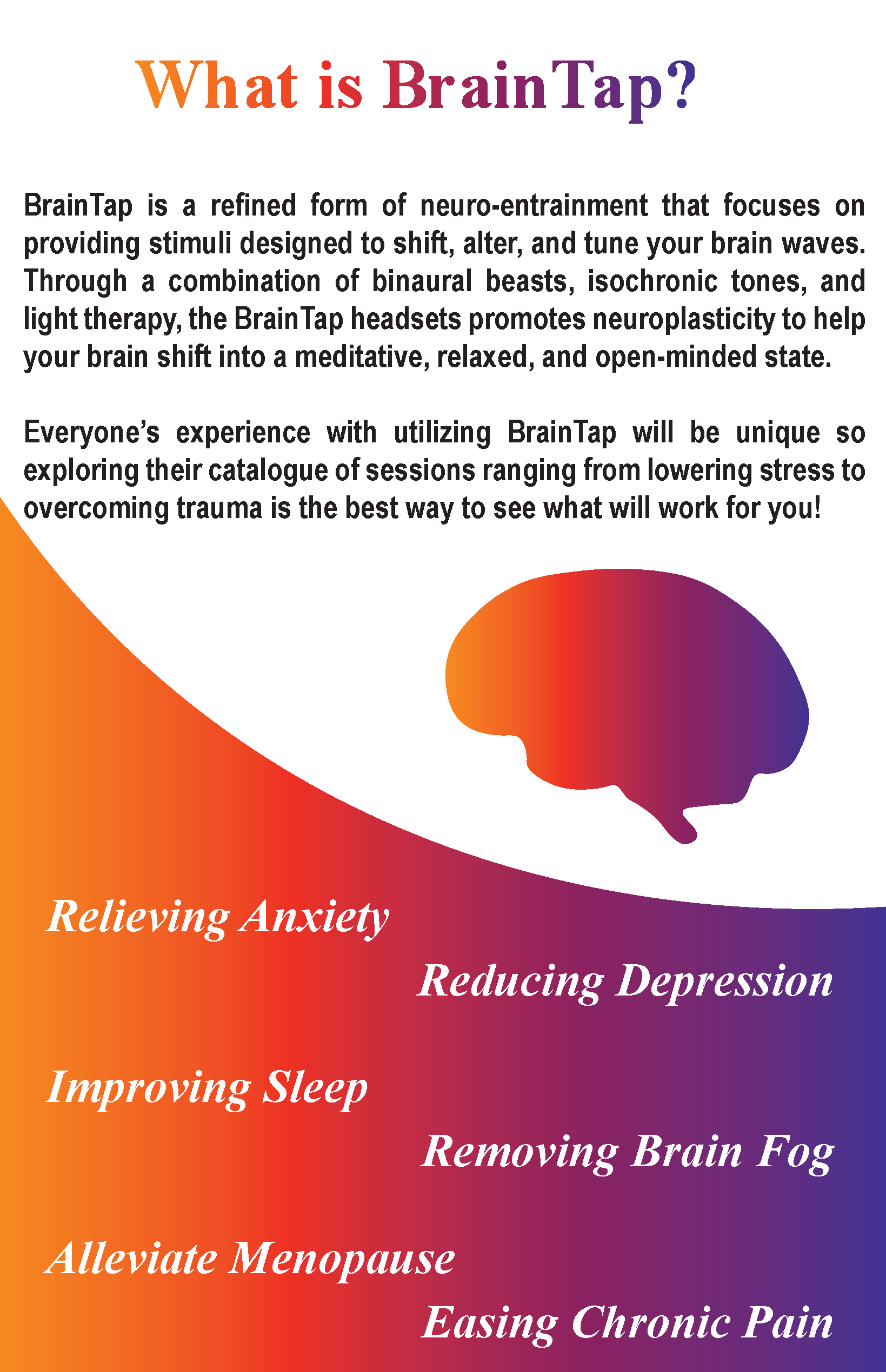 BrainTap Booklet Left Inner Page